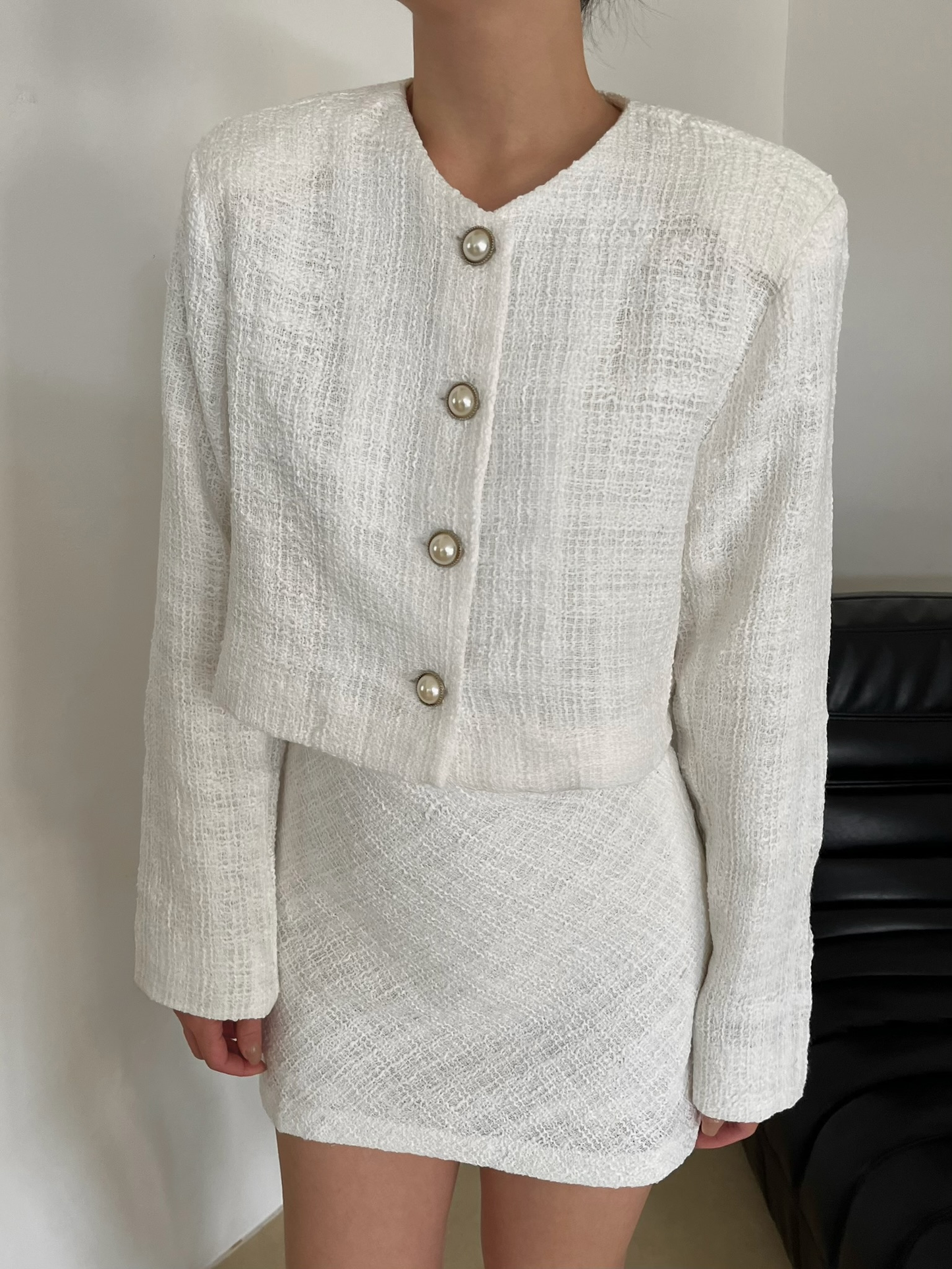 Blanc Blazer - Tweed